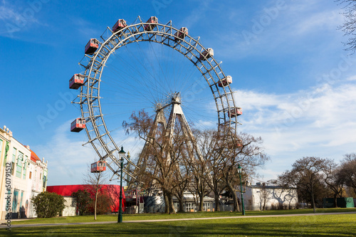 Photo: Wiener Riesenrad, Famous Ferris Wheel in Wien Wiener Riesenrad, Famous Ferris Wheel in Wien