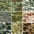 9 Set of camouflage pattern