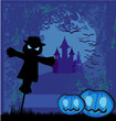 Halloween scary scarecrow