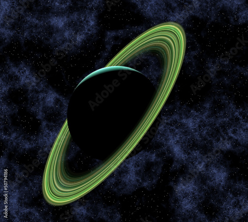 Illustration: Planet mit Planetenringe Planet mit Planetenringe
