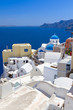 White architecture of Oia village on Santorini island, Greece
