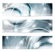 Abstract metal banners set - eps10