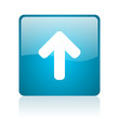arrow up blue square web glossy icon