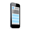 Responsive web design in black smart phone vector eps