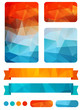 Set of colorful design elements