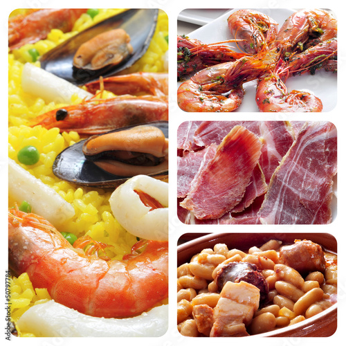 Photo: spanish tapas and dishes collage spanish tapas and dishes collage
