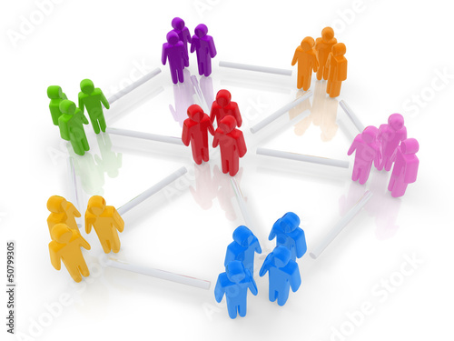 Illustration: Business Social Network Business Social Network