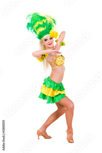Photo: beautiful carnival dancer woman posing beautiful carnival dancer woman posing