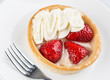 Strawberry Fruit Tart with cream