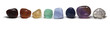 Row Of Chakra Crystals