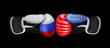 Boxing concept on different backgrounds