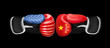 Boxing concept on different backgrounds