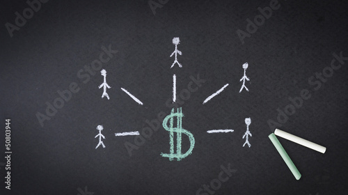 Photo: Dollar Sign Chalk illustration Dollar Sign Chalk illustration