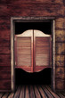Old vintage wooden saloon doors