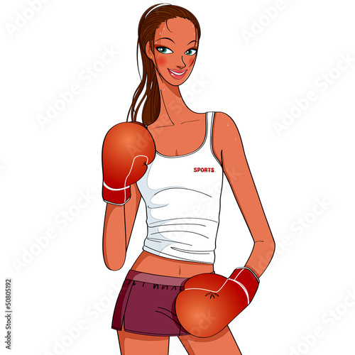 Vector: woman wearing a glove woman wearing a glove