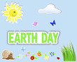 Earth Day. Set stickers.