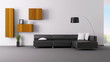 Interior of living room animation
