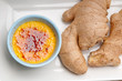 fresh ginger creme brulee dessert