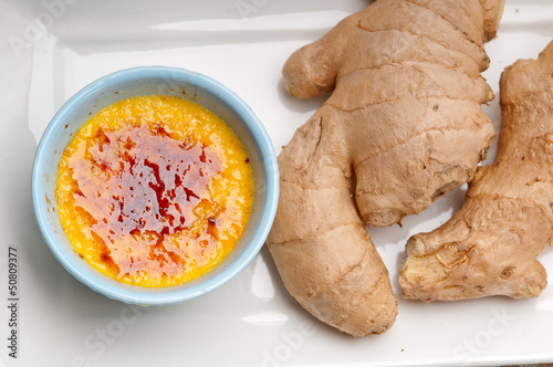 Photo: fresh ginger creme brulee dessert fresh ginger creme brulee dessert