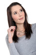 Pensive brunette