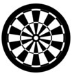 Dartboard black and white vector