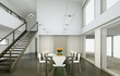 modernes Esszimmer im Loft
