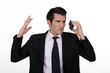 An angry businesswoman over the phone.