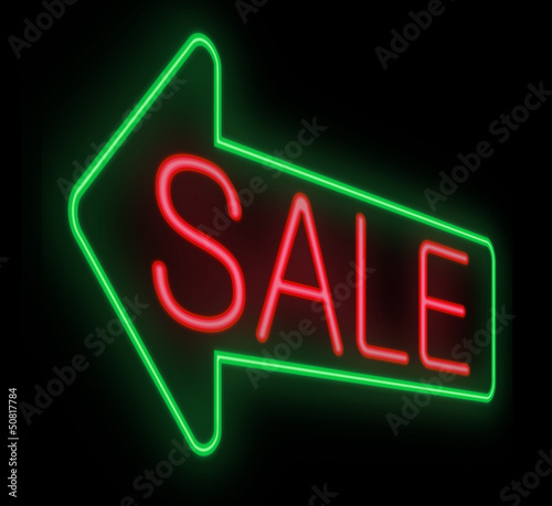 Illustration: Sale sign. Sale sign.