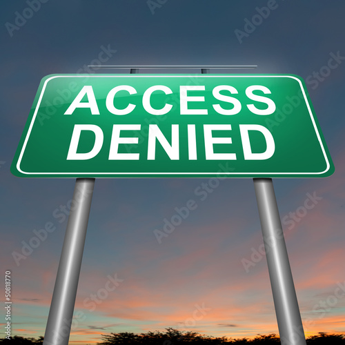 Illustration: Access denied concept. Access denied concept.