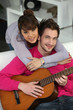 Couple with guitar