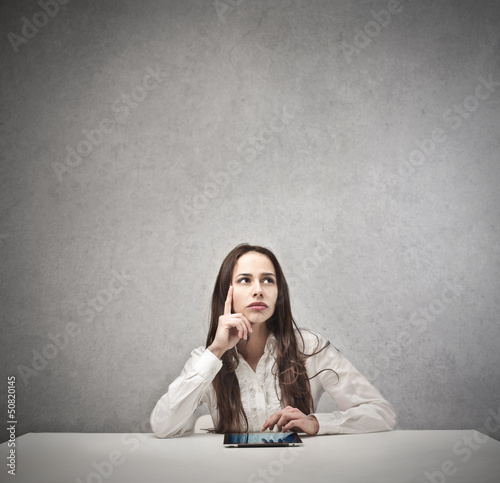 Photo: woman with tablet woman with tablet