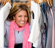 Happy female shopping