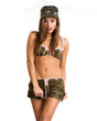 beautiful woman in sexy army look
