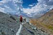 Switzerland - Matterhorn view hikers