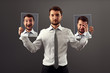 man do not showing his emotions