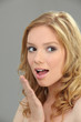 Shocked naked woman