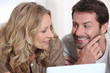 Couple with computer