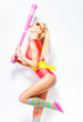Photo: sexy baseball girl wearing colorful clothes posing sexy baseball girl wearing colorful clothes posing