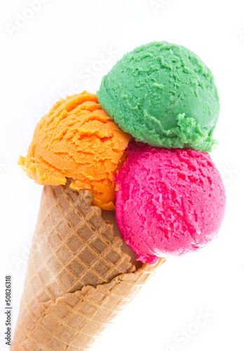 Photo: Ice cream in the cone Ice cream in the cone