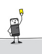 Arbitre qui sort un carton jaune