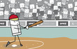 Joueur de baseball batteur