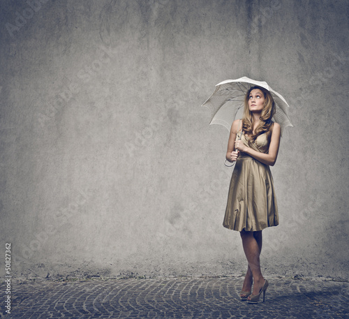 Photo: woman with umbrella woman with umbrella