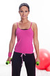 Woman doing fitness exercise