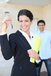 Estate agent with doorkeys