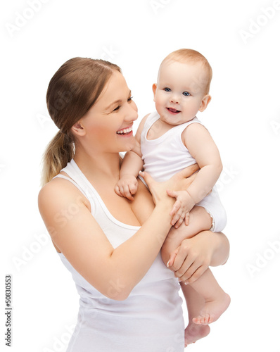 Photo: happy mother with adorable baby happy mother with adorable baby