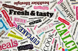 cookery text collage