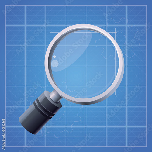 Vector: Vector magnifying glass Vector magnifying glass