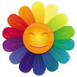 Vector rainbow flower