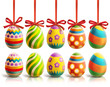 Colored Easter Eggs - illustration with eggs in two variants
