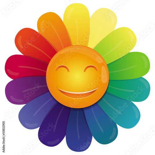 Vector: Vector rainbow flower Vector rainbow flower
